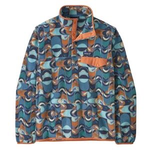 Patagonia Men's Lightweight Synchilla Snap-T - Swallowtail Geo: Still Blue - NWT